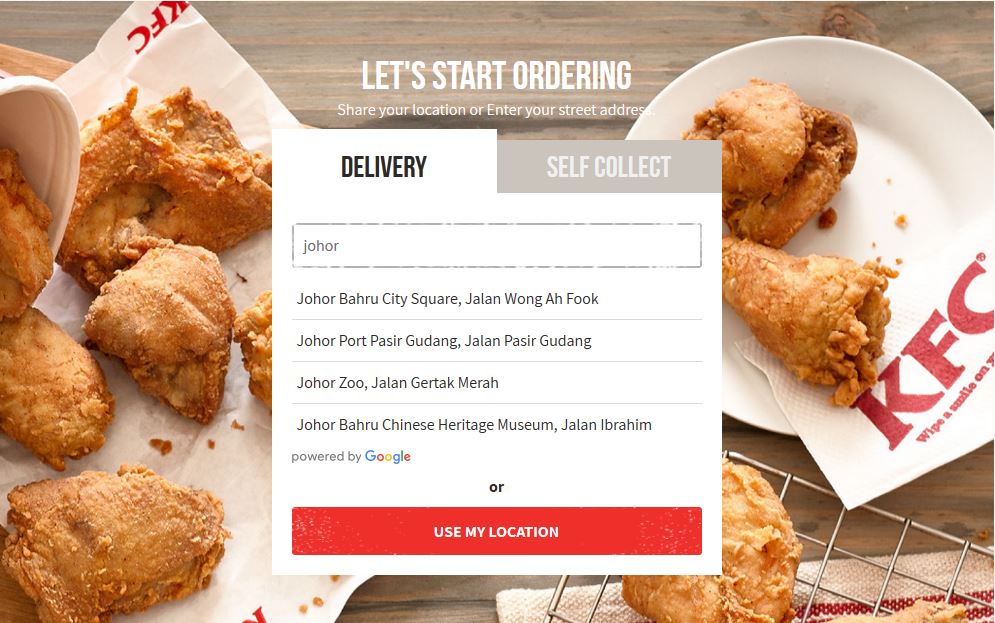 Cara Order KFC Secara Online